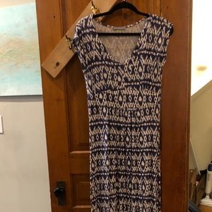Maxi dress in ikat pattern